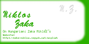 miklos zaka business card